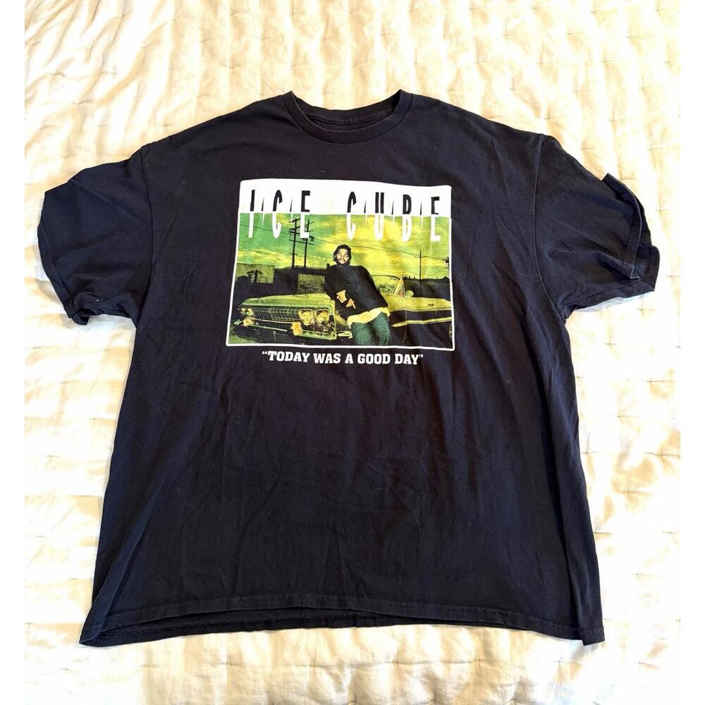 Ice Cube Unisex Large Black Today Was a Good Day Graphic Cotton TShirt Crew Neck
